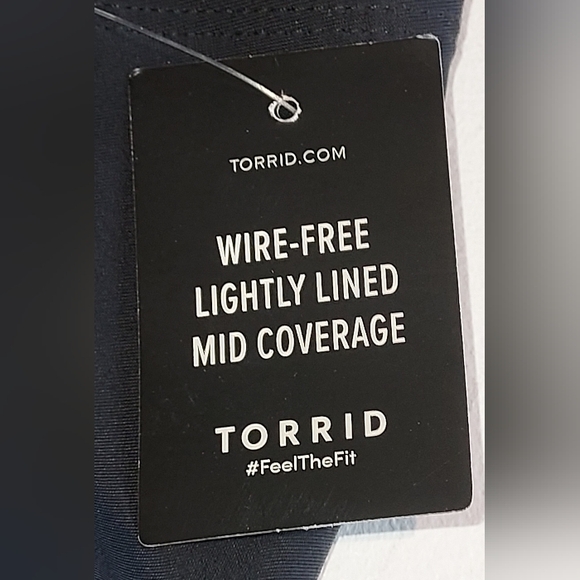 Torrid Black Lattice Front Wire Free Lightly Lined One Piece Swimsuit NWT - Picture 6 of 9